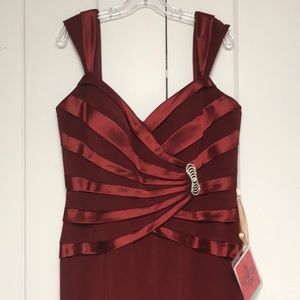 Cranberry Red Gown Mother of the Bride Dress